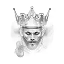 King with crown money  tattoo design idea