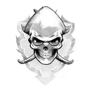 ghost pirate ship  tattoo design idea