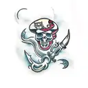 ghost pirate ship  tattoo design idea