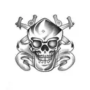 ghost pirate ship  tattoo design idea