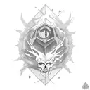 A tattoo combining elements from the lyrics of 'Gods and Monsters' and the passion for solitude tattoo design idea