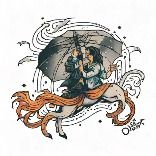 it's not about waiting for the storm to pass it's about dancing in the rain tattoo design idea