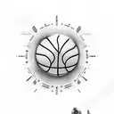 basketball tattoo design idea