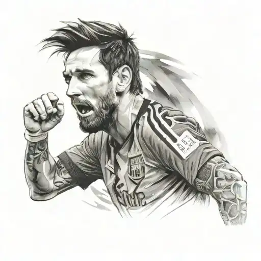 Lionel Messi tattoo design idea