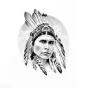 leg sleeve native American tattoo design idea