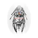 leg sleeve native American tattoo design idea
