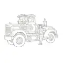 a tow truck tattoo design idea