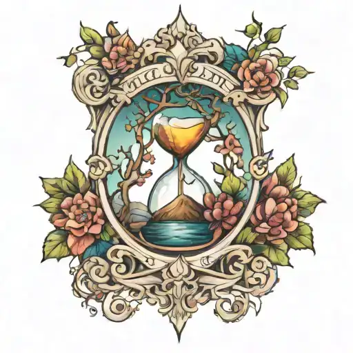 Hourglass tree tattoo design idea