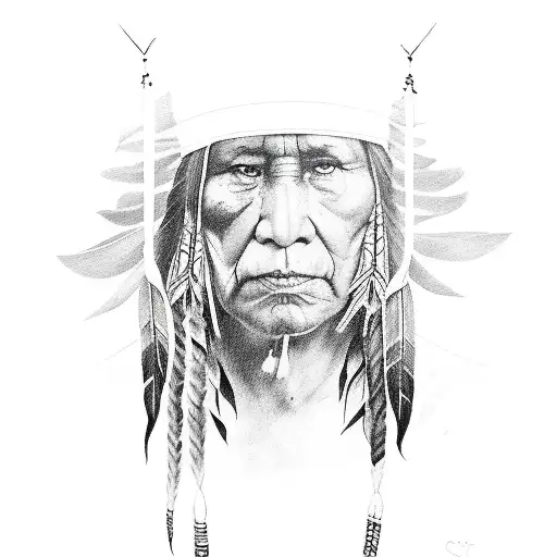 Native American tattoo design idea