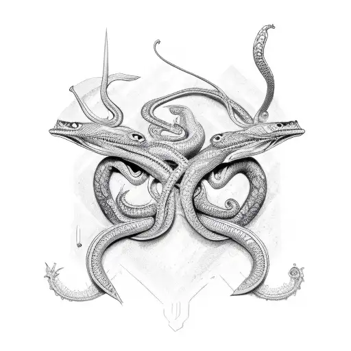 couteau avec un serpent tattoo design idea