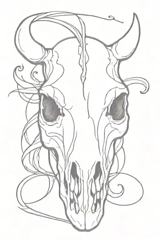 horse skull tattoo design idea