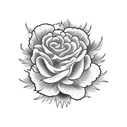 beauty and beast  tattoo design idea