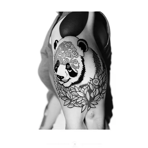 a panda bear tattoo design idea