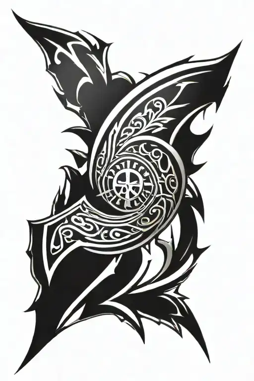 spartan shield tattoo design idea
