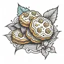 cookies tattoo design idea