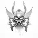 Helldiver from Helldivers 2 in the style of old school black and gray  tattoo design idea