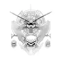 Helldiver from Helldivers 2 in the style of old school black and gray  tattoo design idea