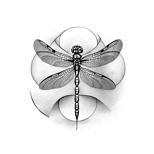 Blackwork "Dragonfly" Tattoo Idea BlackInk AI
