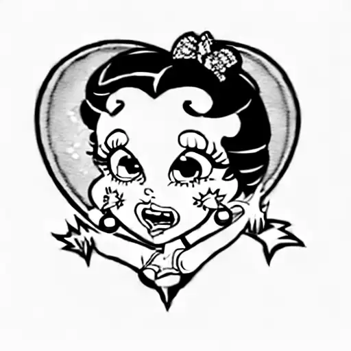 betty boop tattoo design idea
