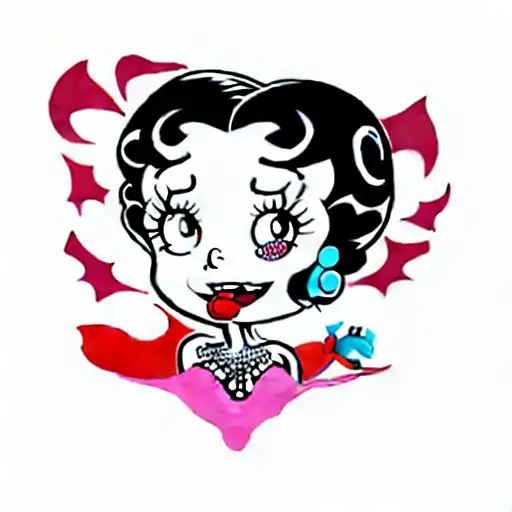 betty boop tattoo design idea