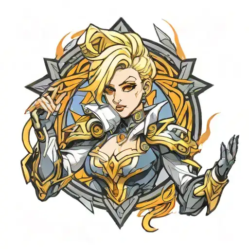 moira hands overwatch mercy design tattoo design idea