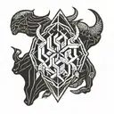 Taurus and Scorpio tattoo design idea