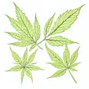 marijuana leaf tattoo design idea