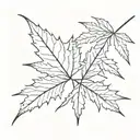 marijuana leaf tattoo design idea