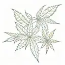 marijuana leaf tattoo design idea