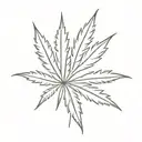 marijuana leaf tattoo design idea