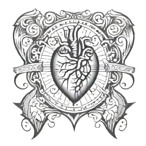 Lucy in ekg line tattoo design idea