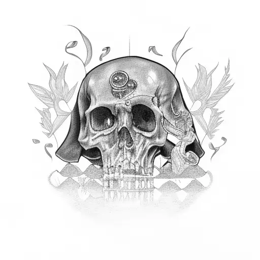 Coffin tattoo design idea