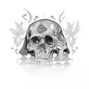 Coffin tattoo design idea