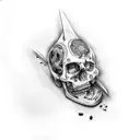 Coffin tattoo design idea