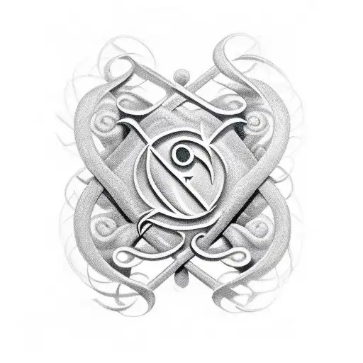  three initials i.e. g to s tattoo design idea