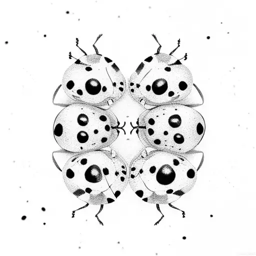 three small ladybugs tattoo design idea
