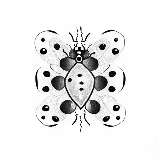 three small ladybugs tattoo design idea