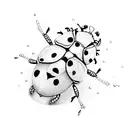 three small ladybugs tattoo design idea