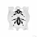 three small ladybugs tattoo design idea