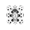 three small ladybugs tattoo design idea