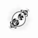 three small ladybugs tattoo design idea