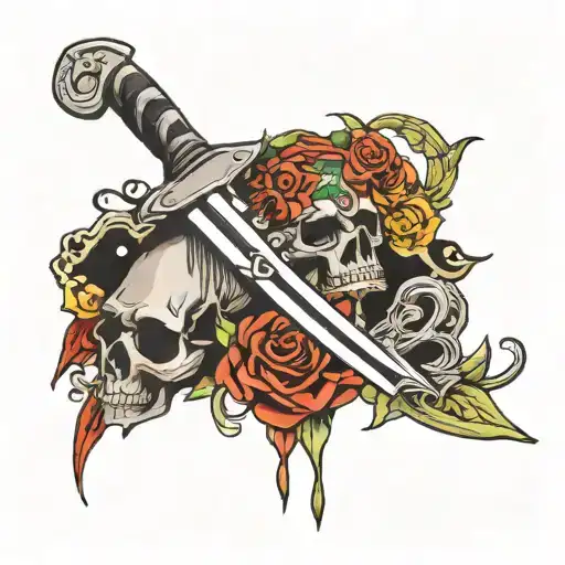 Razor blade tattoo design idea