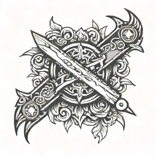 Razor blade tattoo design idea