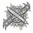 Razor blade tattoo design idea