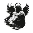 Ignored by angels, I vented to demons I separated fights between the two, I am God, I am human I am luxury and trash, I am tattoo design idea