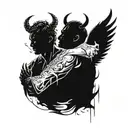 Ignored by angels, I vented to demons I separated fights between the two, I am God, I am human I am luxury and trash, I am tattoo design idea