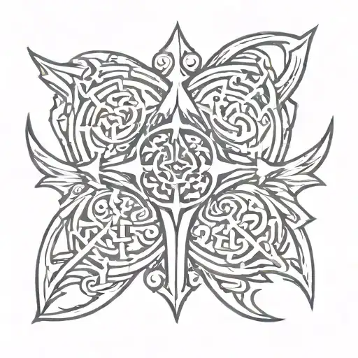 D&D cleric symbol tattoo design idea