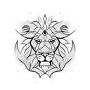 lion and dragon mix tattoo design idea