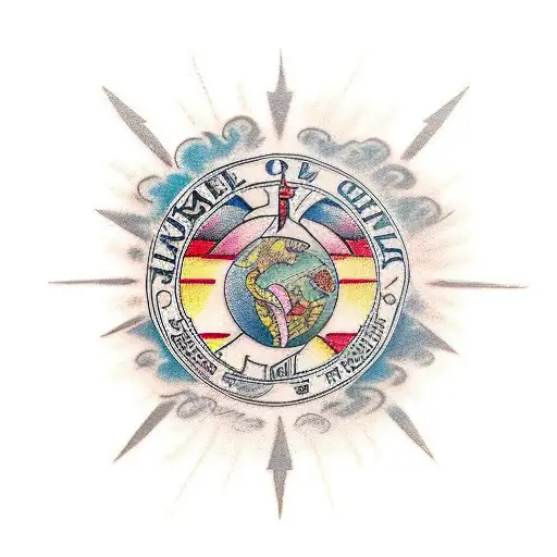 travel timeline peiced together  tattoo design idea