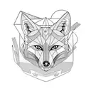 Fox tattoo design idea